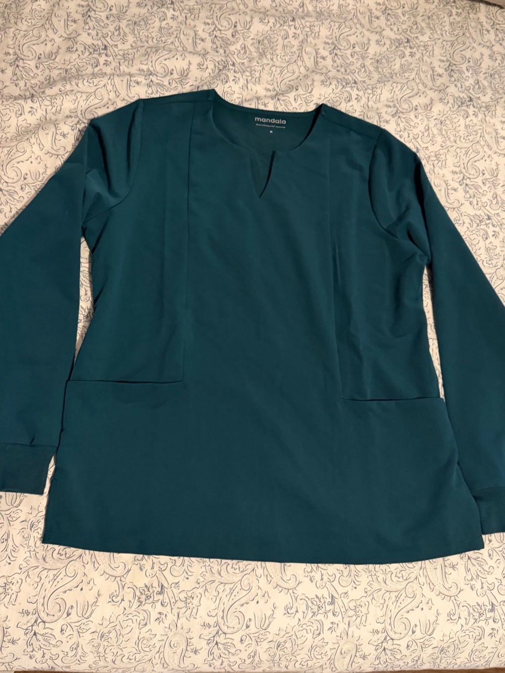 Mandala Caribbean blue Long Sleeve Tunic